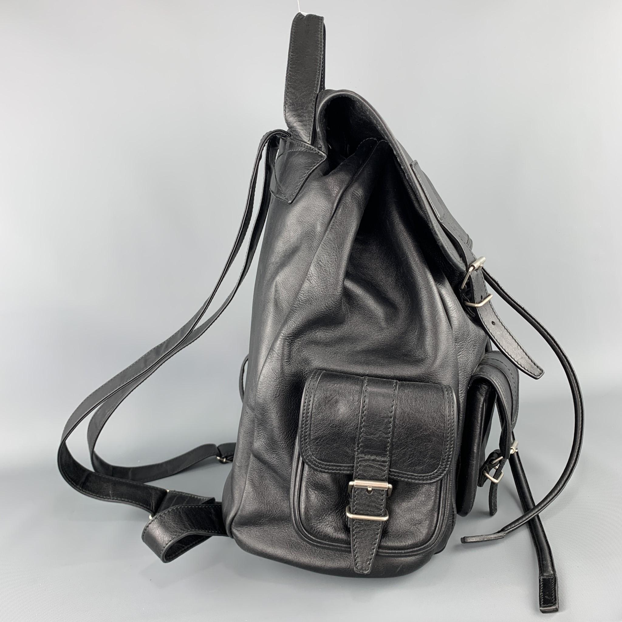 saint laurent leather backpack