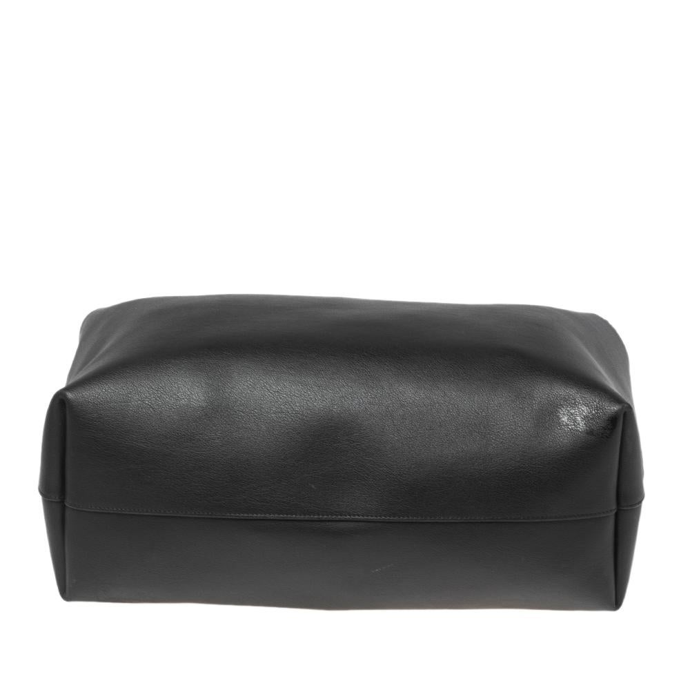Saint Laurent Black Leather E/W Shopping Tote 5