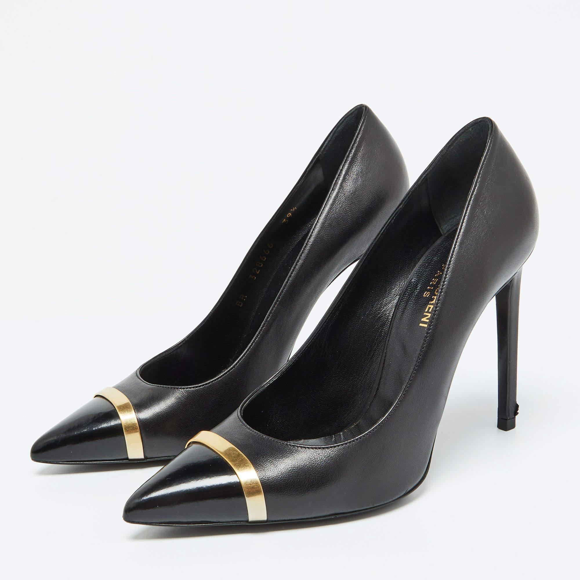 Discover footwear elegance with these Saint Laurent womens pumps. Meticulously designed these heels marry fashion and comfort ensuring you shine in every setting.