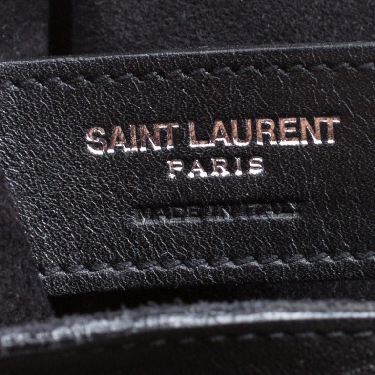 Saint Laurent Black Leather Fringed Anita Crossbody Bag For Sale at 1stDibs