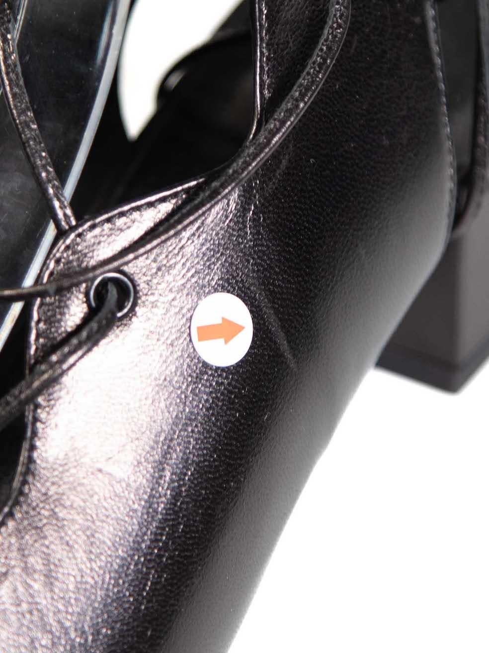 Saint Laurent Black Leather Gladiator Sandals Size IT 39 For Sale 3
