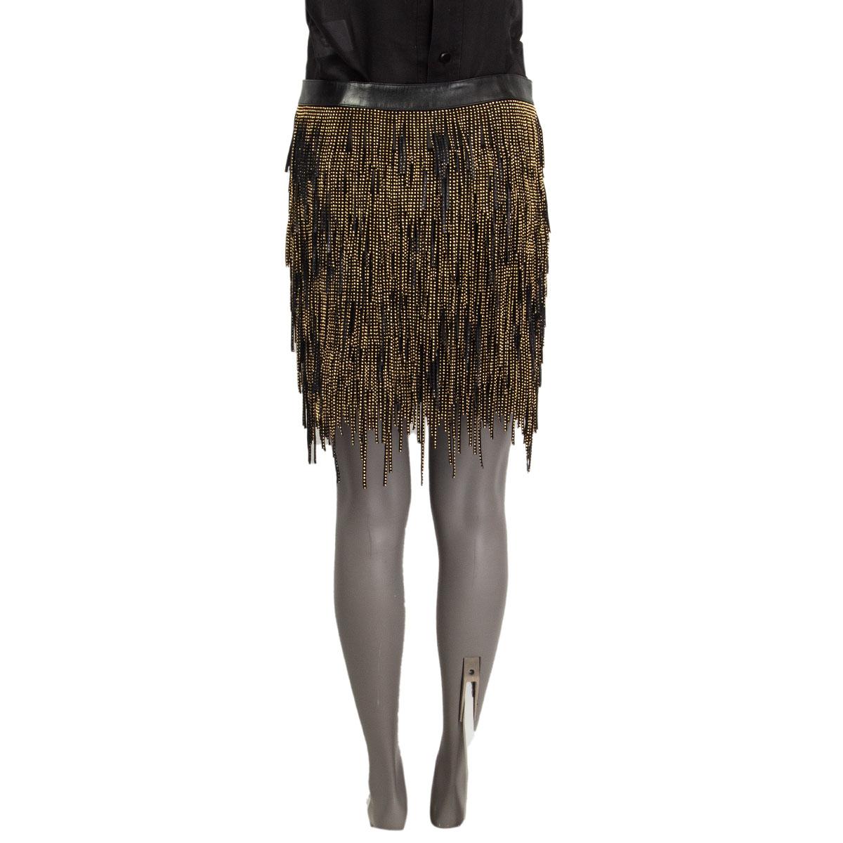 fringe gold skirt