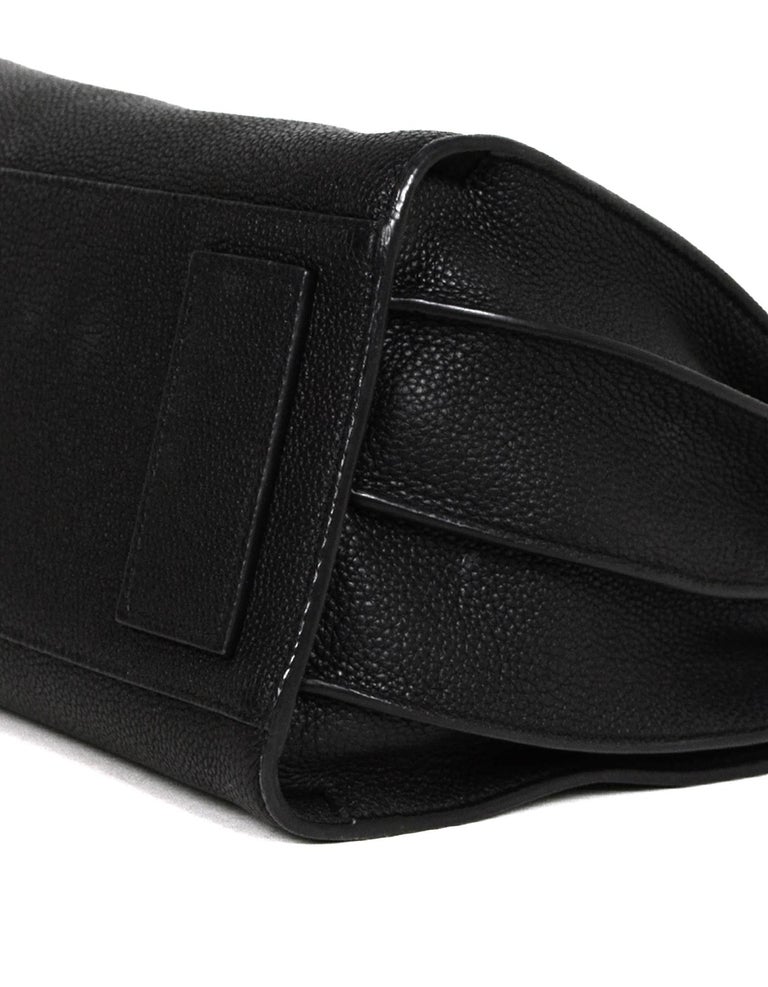 Saint Laurent Black Leather Grained Calfskin Small Supple Sac De Jour ...