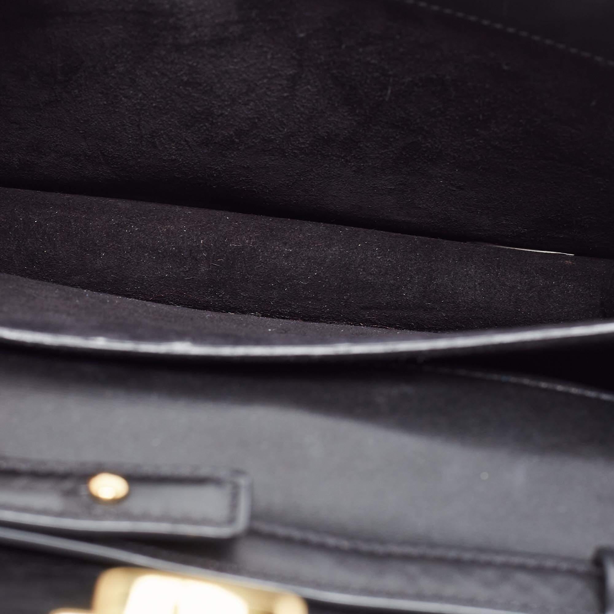 Saint Laurent Black Leather High School Top Handle Bag 5