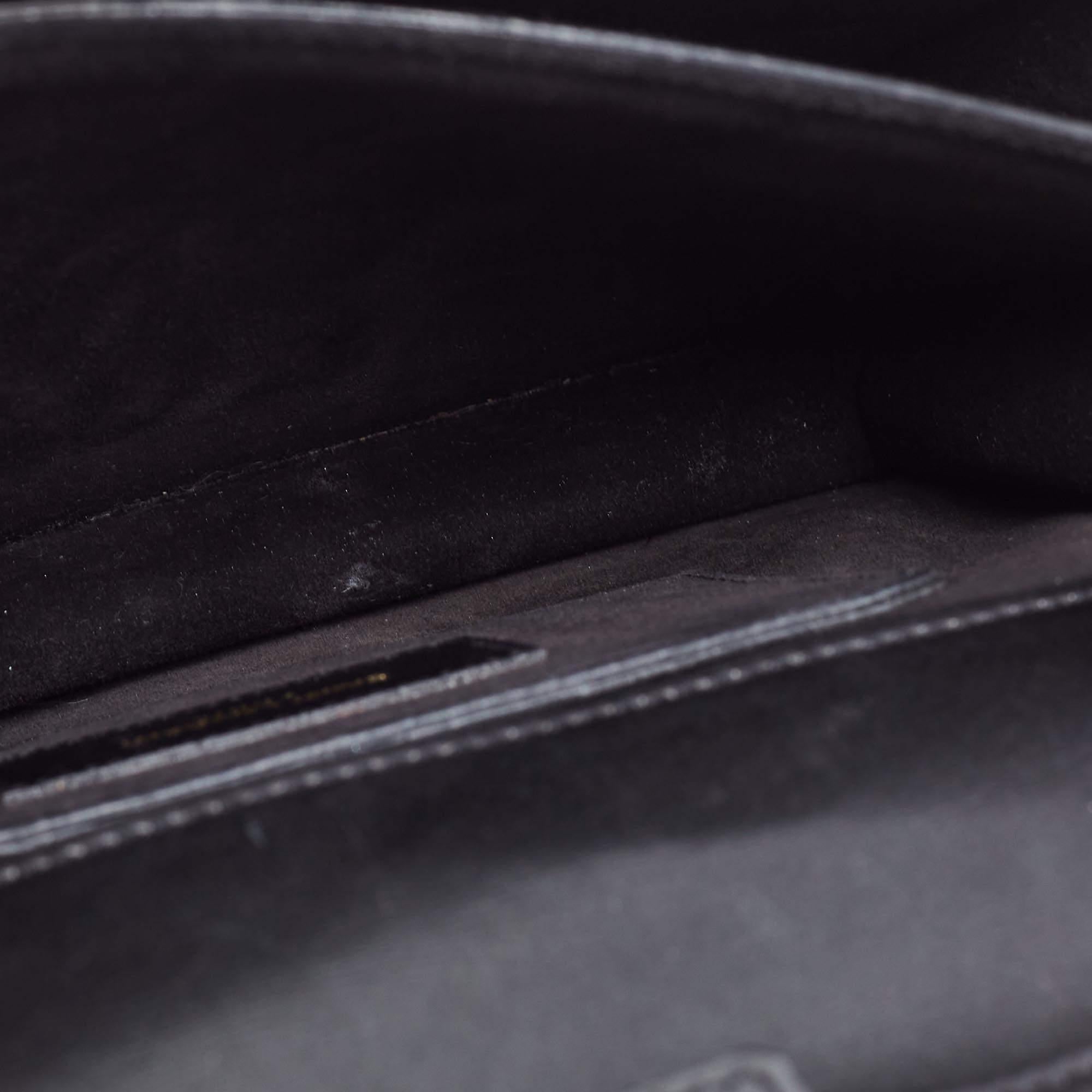 Saint Laurent Black Leather High School Top Handle Bag In Good Condition In Dubai, Al Qouz 2