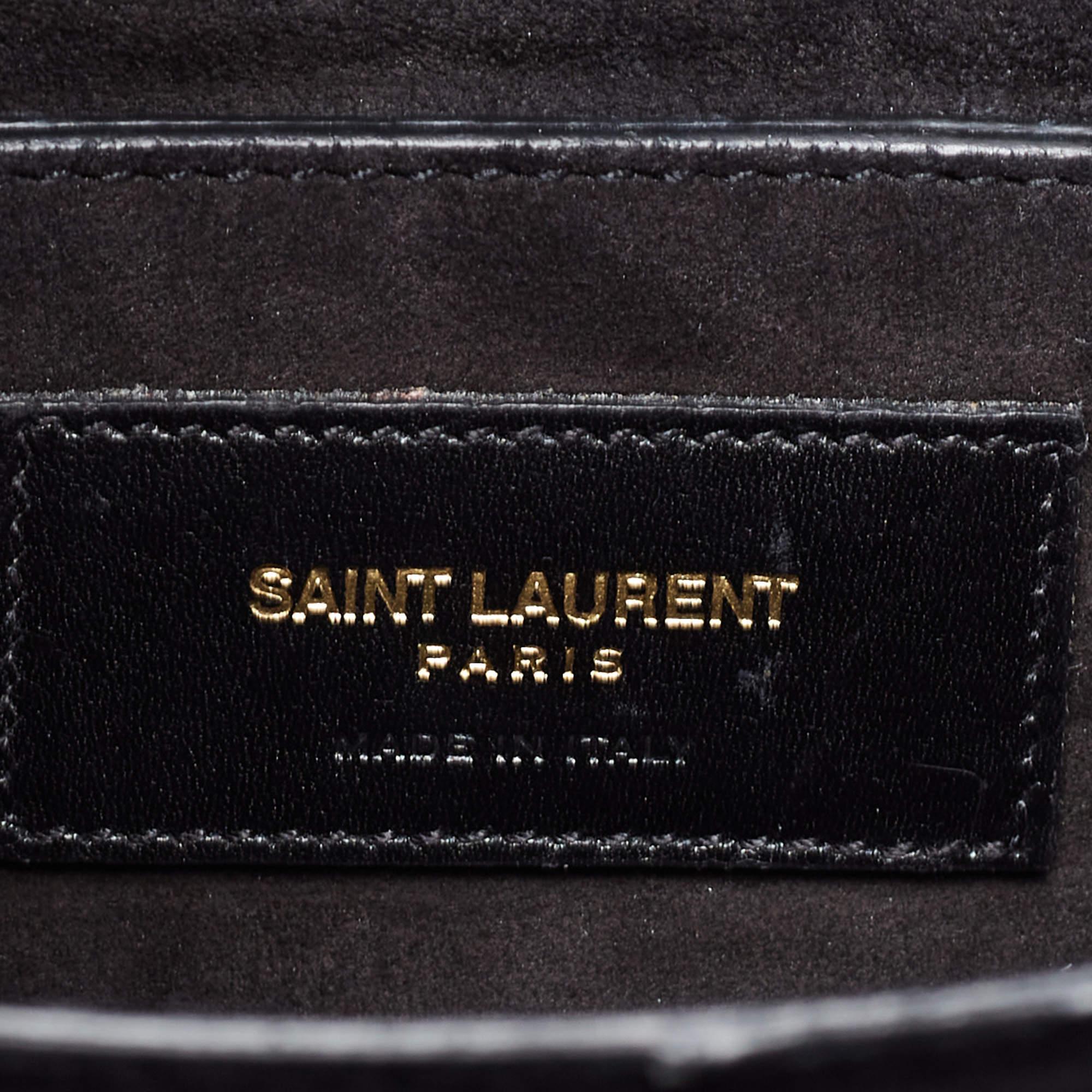 Saint Laurent Black Leather High School Top Handle Bag 3