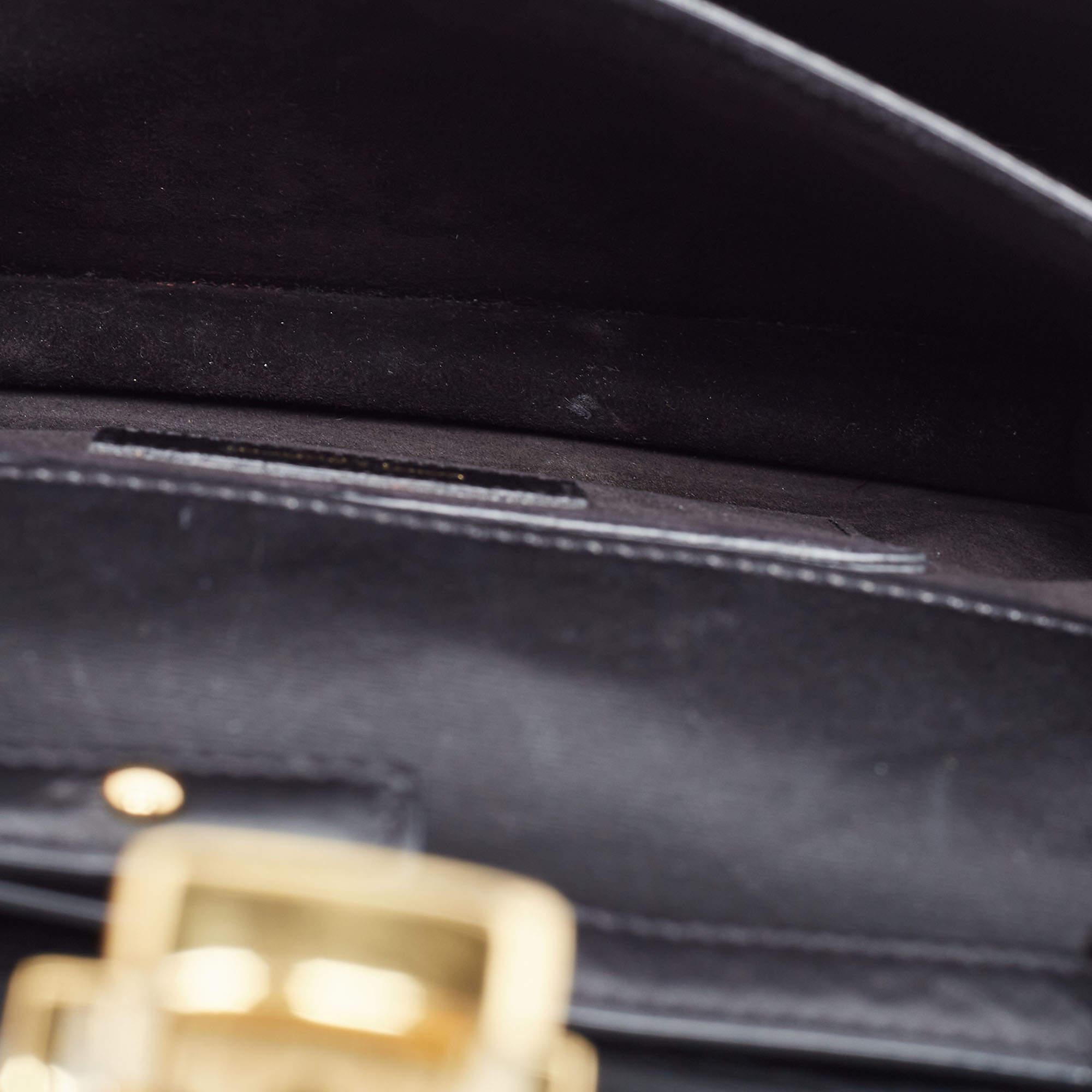 Saint Laurent Black Leather High School Top Handle Bag 4