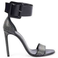 SAINT LAURENT Schwarze JANE 106 STUDDED-Sandalen aus Leder 38