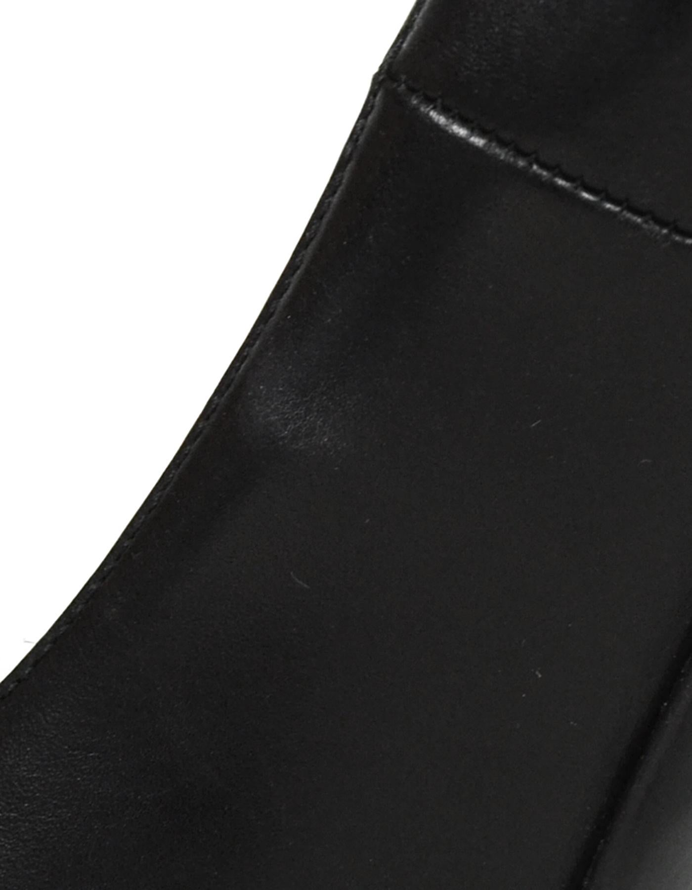 Saint Laurent Black Leather Janice 105mm Pumps sz 36.5 3