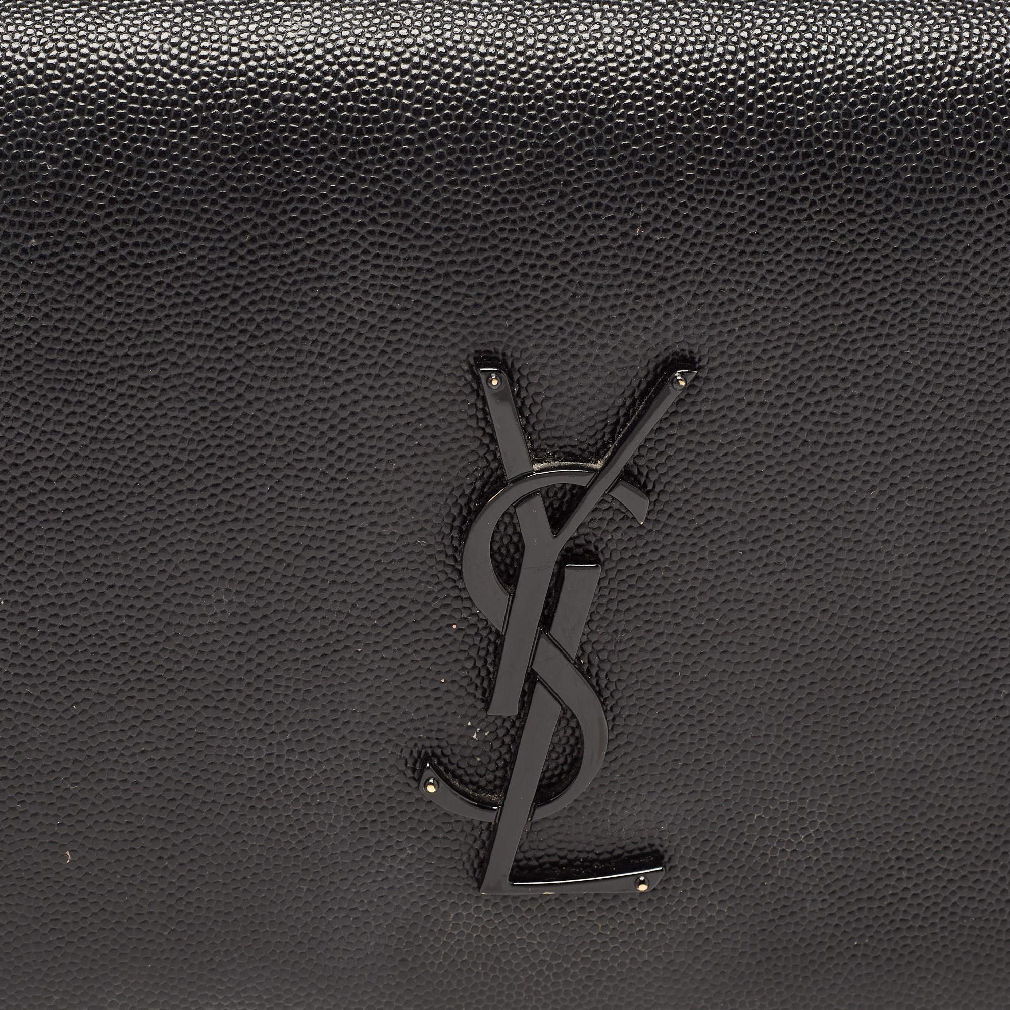 Clutch Kate in pelle nera di Saint Laurent in vendita 10