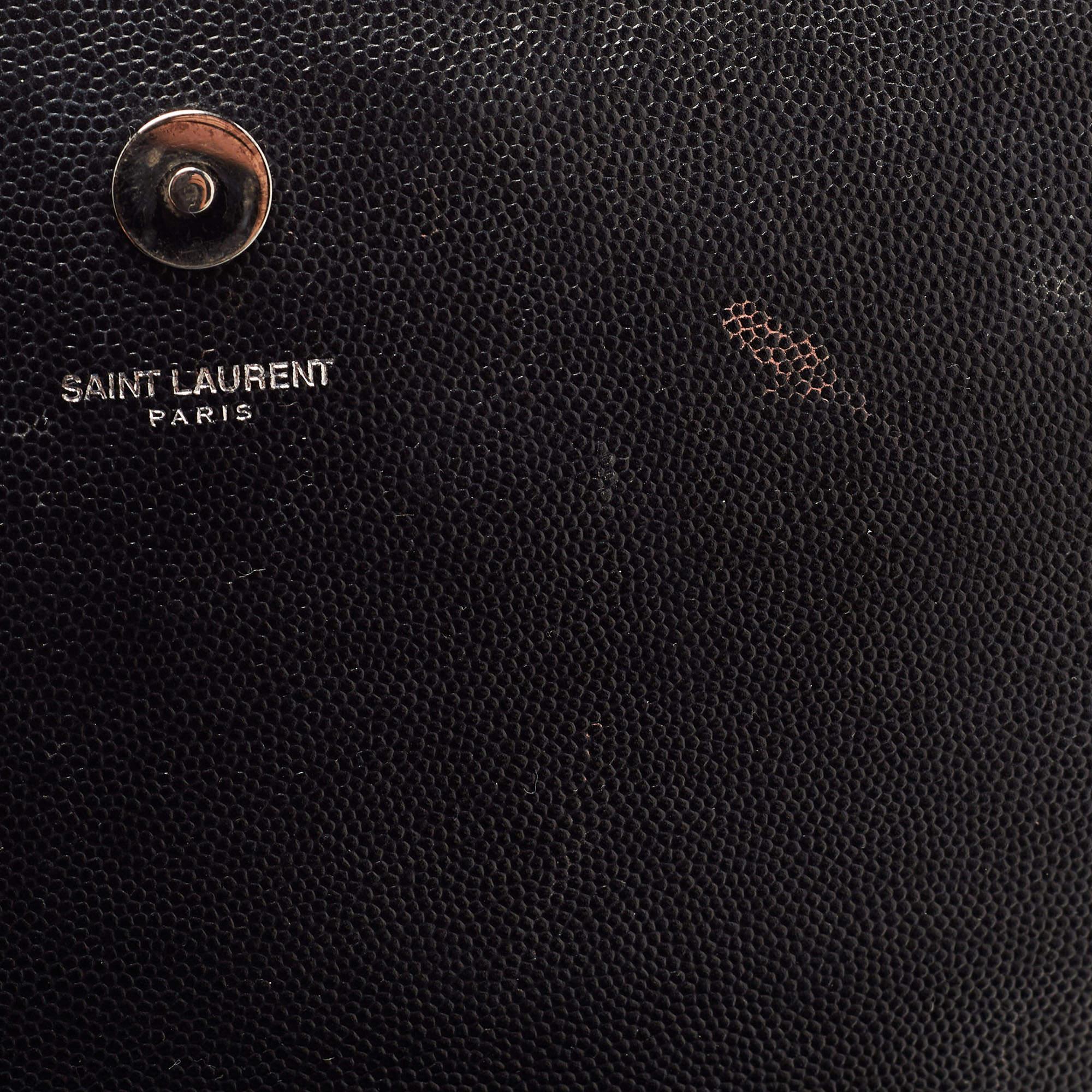 Clutch Kate in pelle nera di Saint Laurent in vendita 12