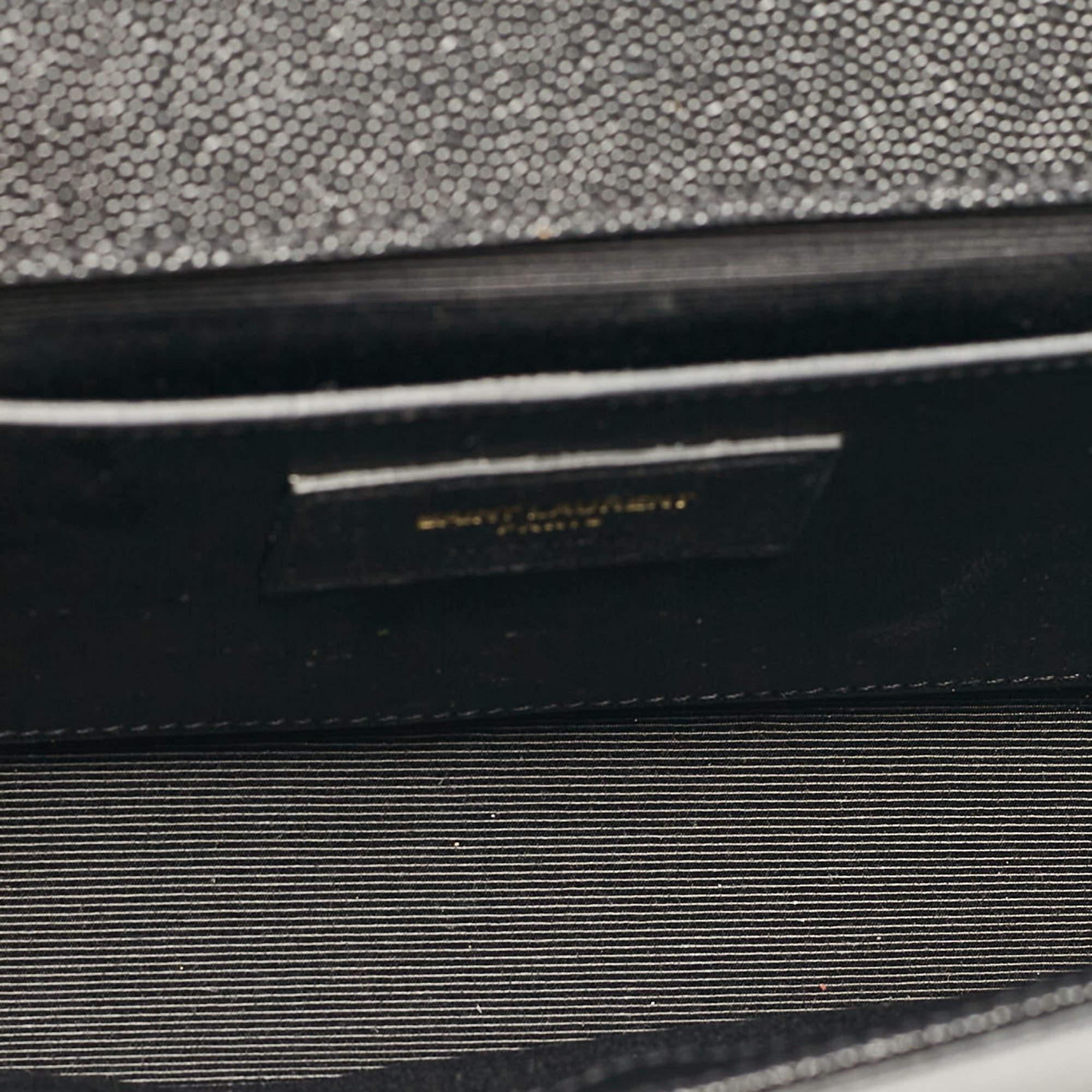 Saint Laurent Clutch Kate de piel negro 3