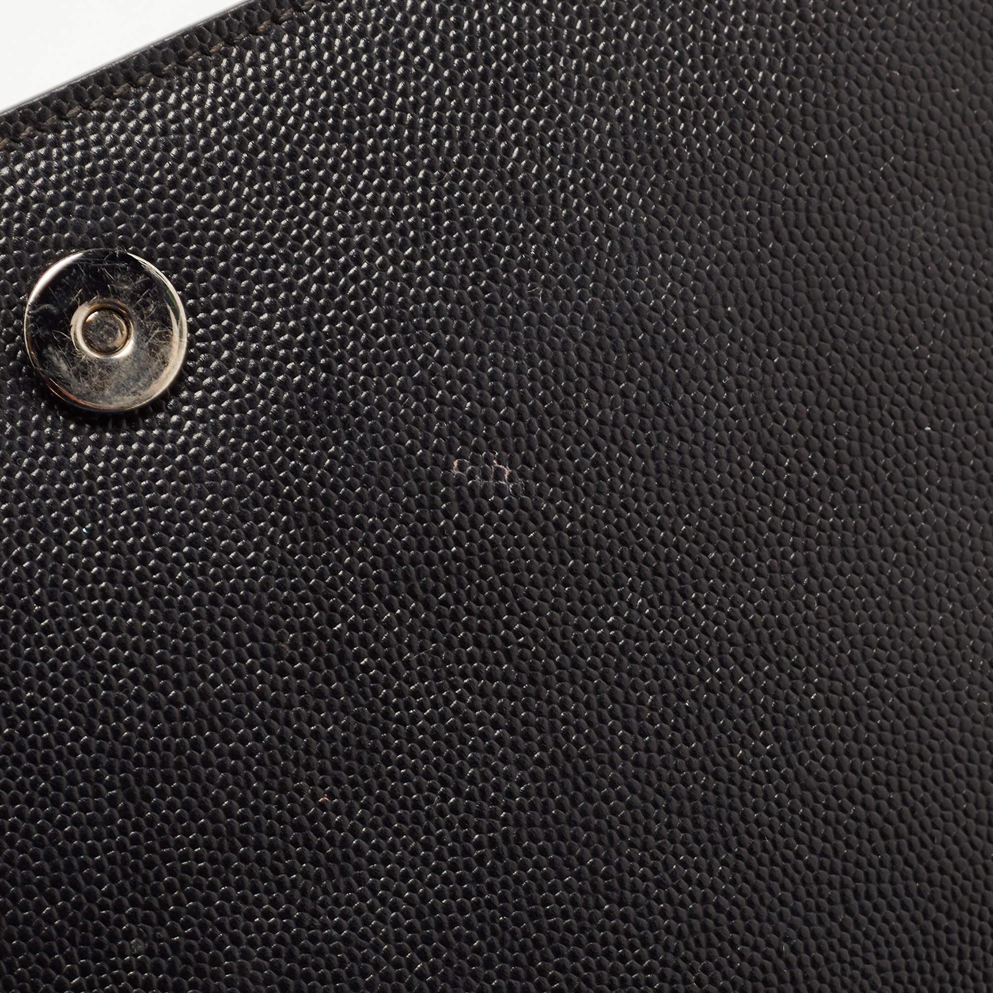 Saint Laurent Black Leather Kate Clutch For Sale 5