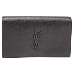 Used Saint Laurent Black Leather Kate Clutch