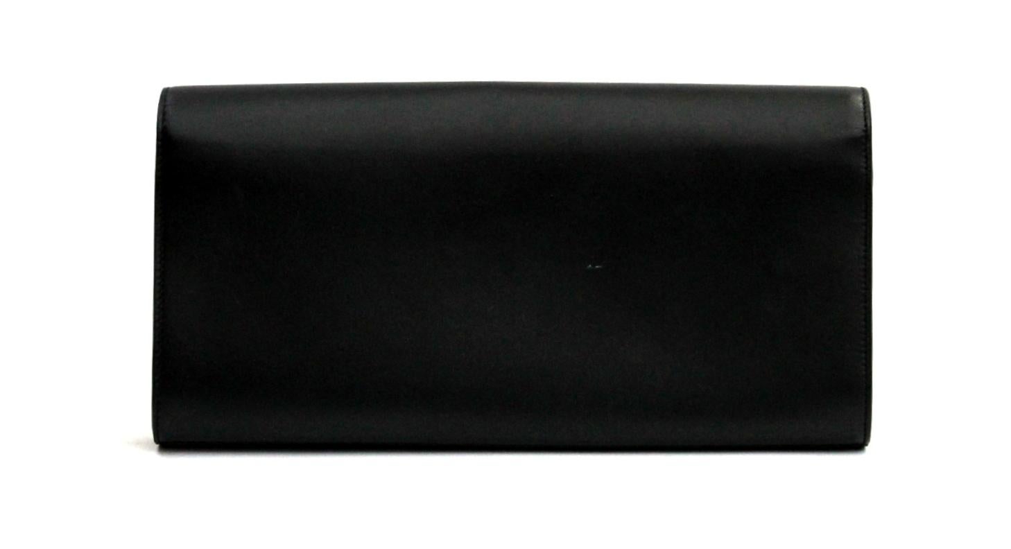 Saint Laurent Black Leather Kate Tassel Clutch Bag 1