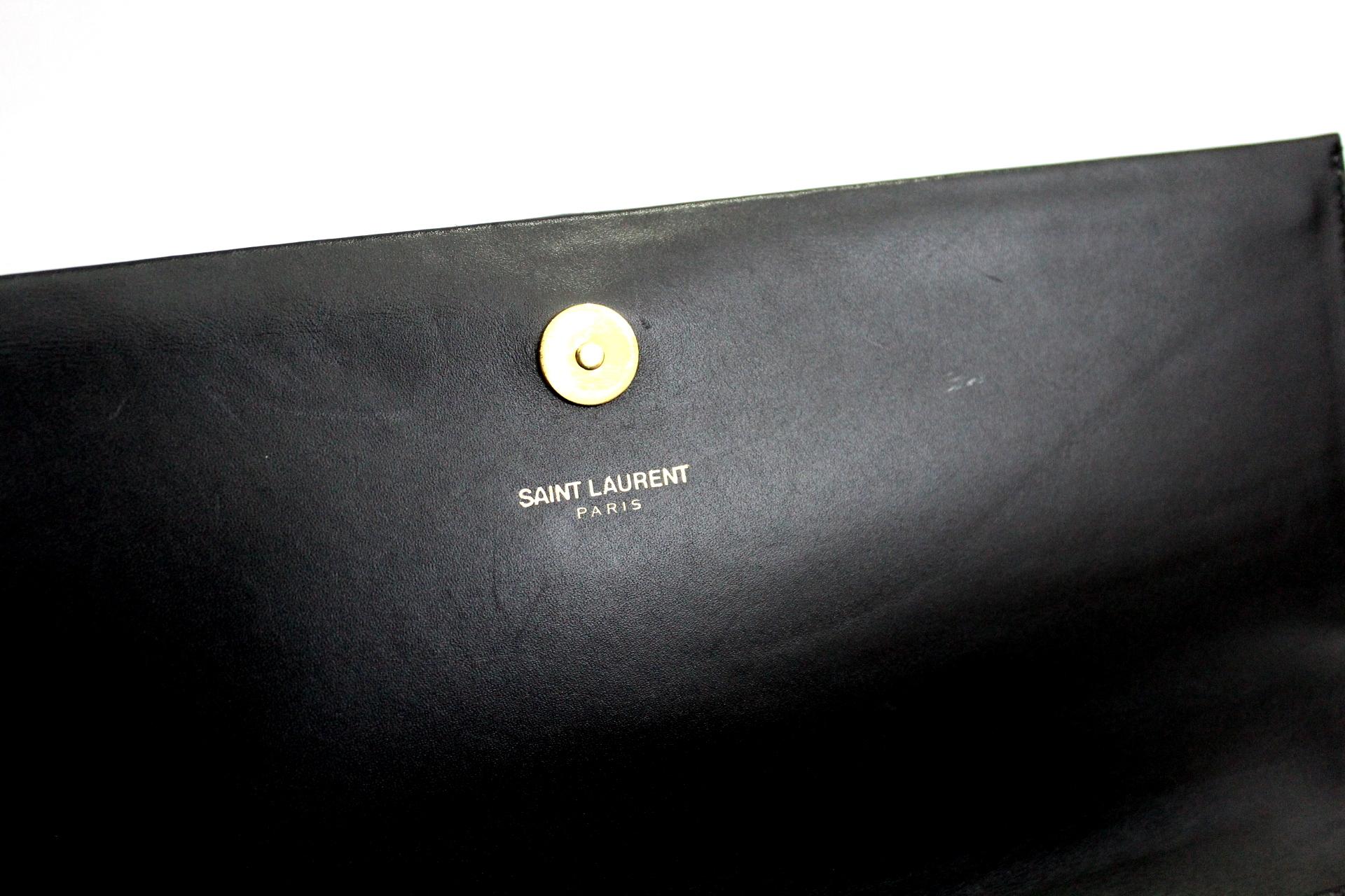 Saint Laurent Black Leather Kate Tassel Clutch Bag 3