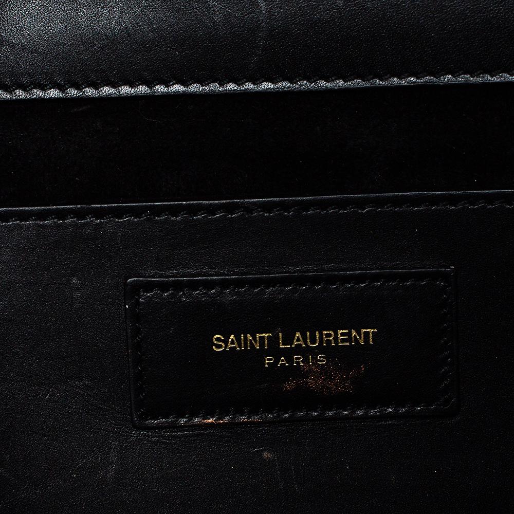 Saint Laurent Black Leather Kate Tassel Clutch 2