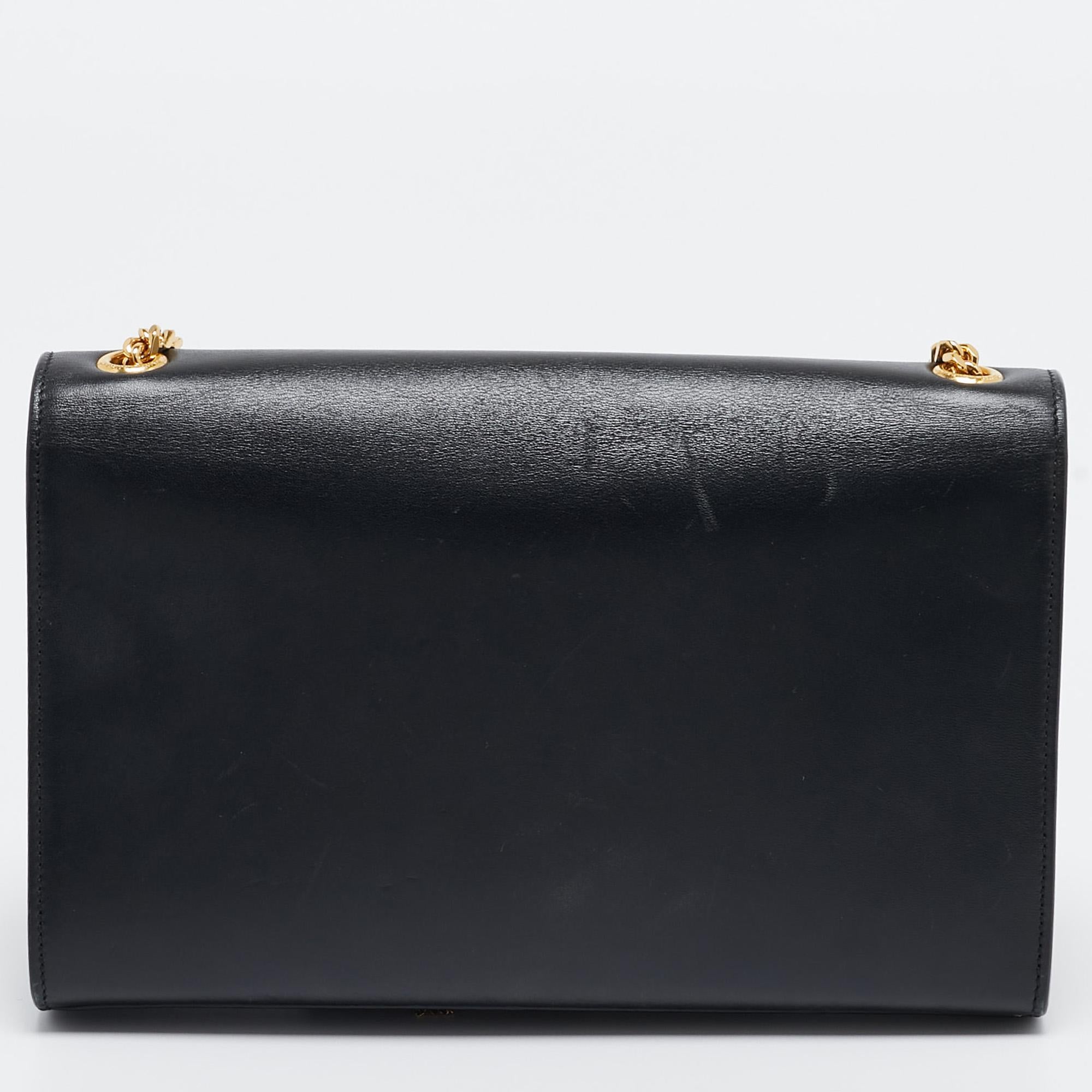 Women's Saint Laurent Black Leather Kate Tassel Shoulder Bag