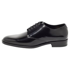 Saint Laurent Black Leather Lace Up Oxfords Size 43