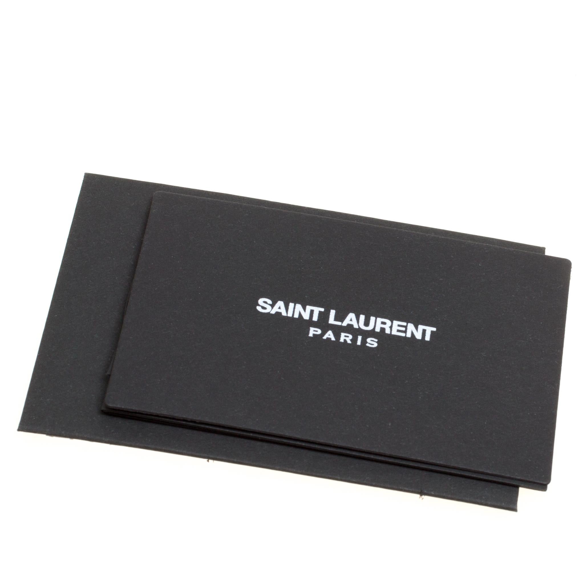 Women's Saint Laurent Black Leather Large Chyc Clutch
