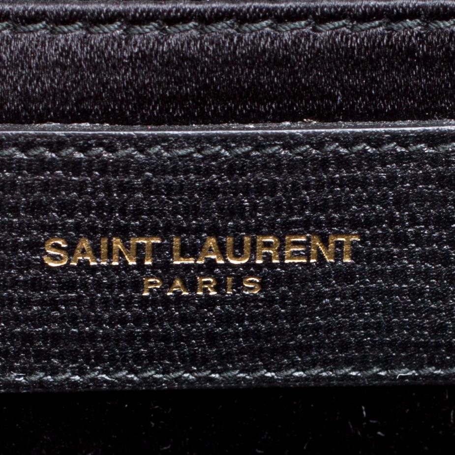 Saint Laurent Black Leather Large Chyc Clutch 2