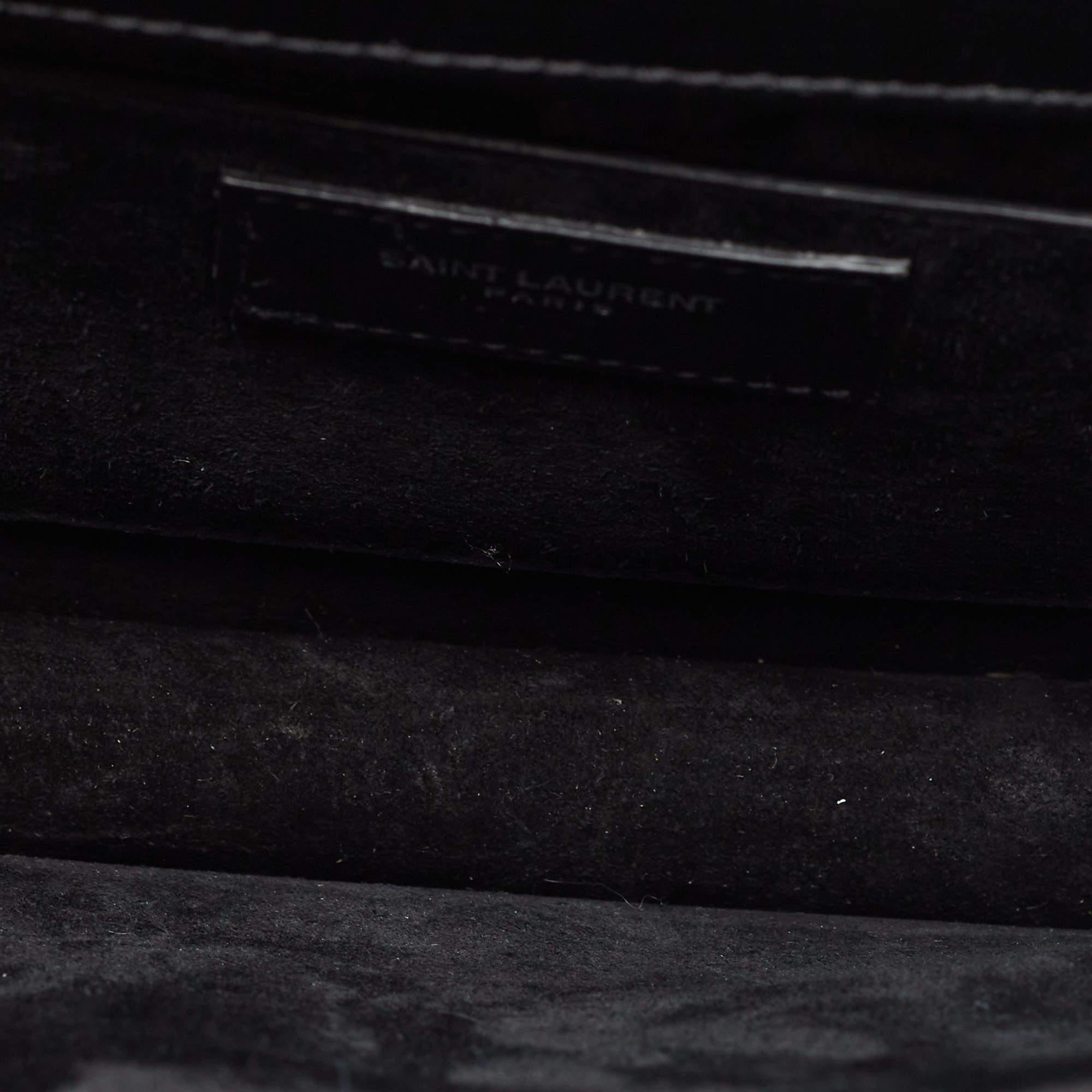 Saint Laurent Black Leather Large Sunset Shoulder Bag 9