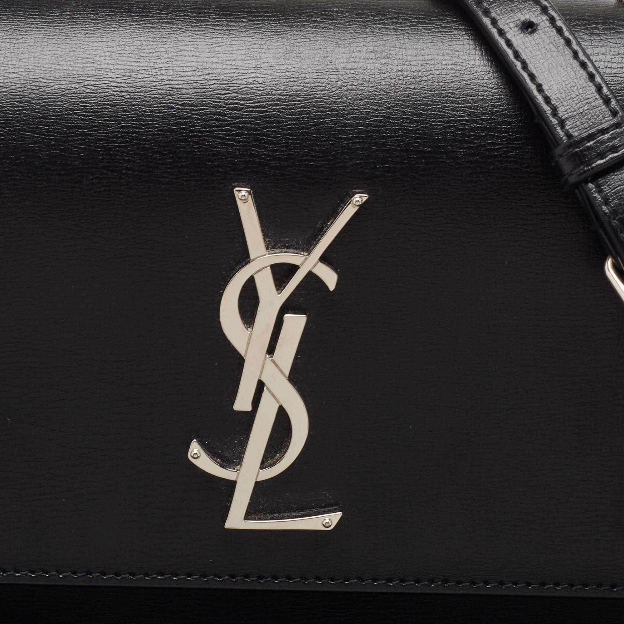 Saint Laurent Black Leather Large Sunset Shoulder Bag 4