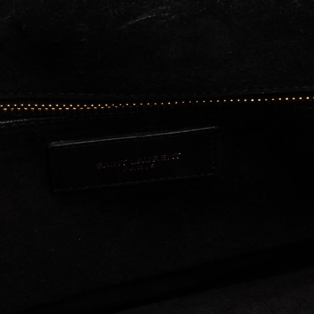 Saint Laurent Black Leather Ligne Y Flap Shoulder Bag 10