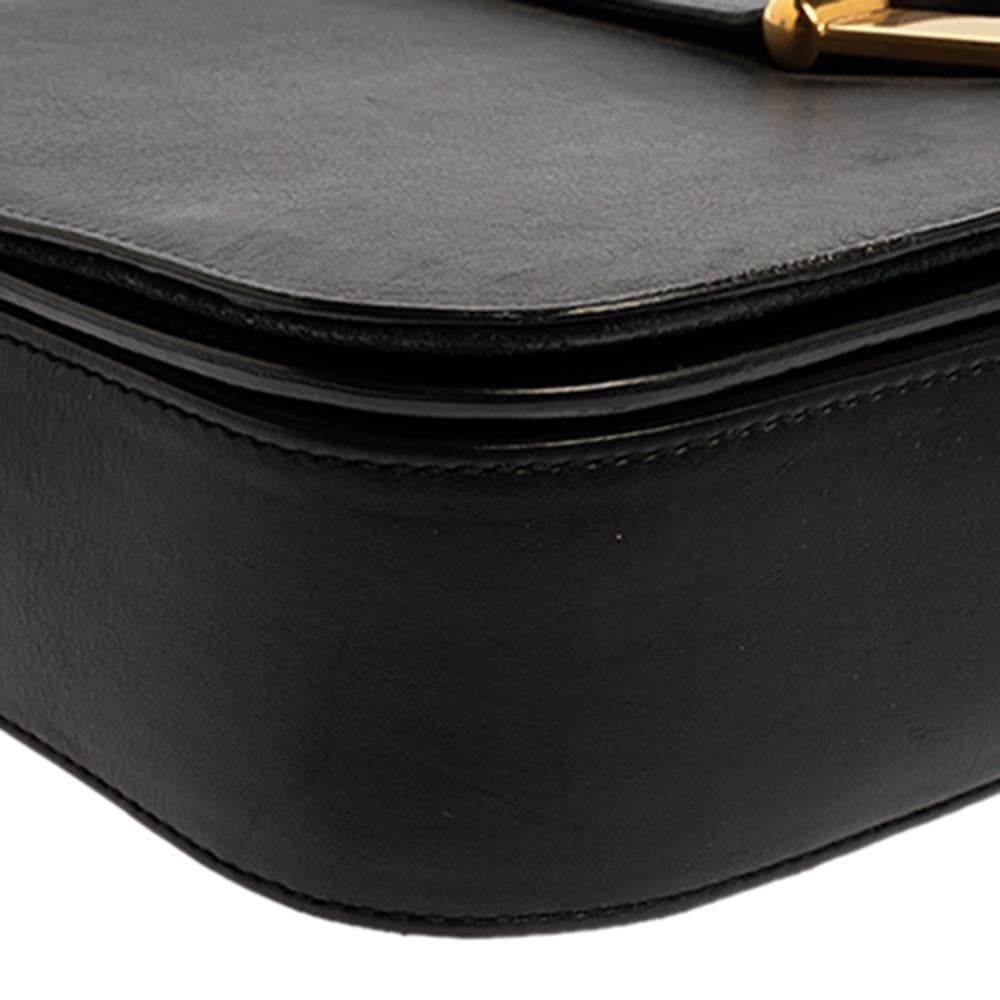 Saint Laurent Black Leather Ligne Y Flap Shoulder Bag 3