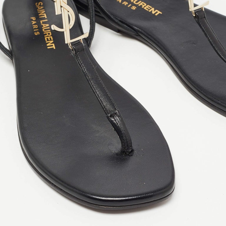 Saint Laurent Brown Calf Leather Bos Taurus Flat Sandals main image 1