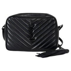 Saint Laurent Borsa a tracolla LOU MEDIUM MONOGRAM CAMERA in pelle nera