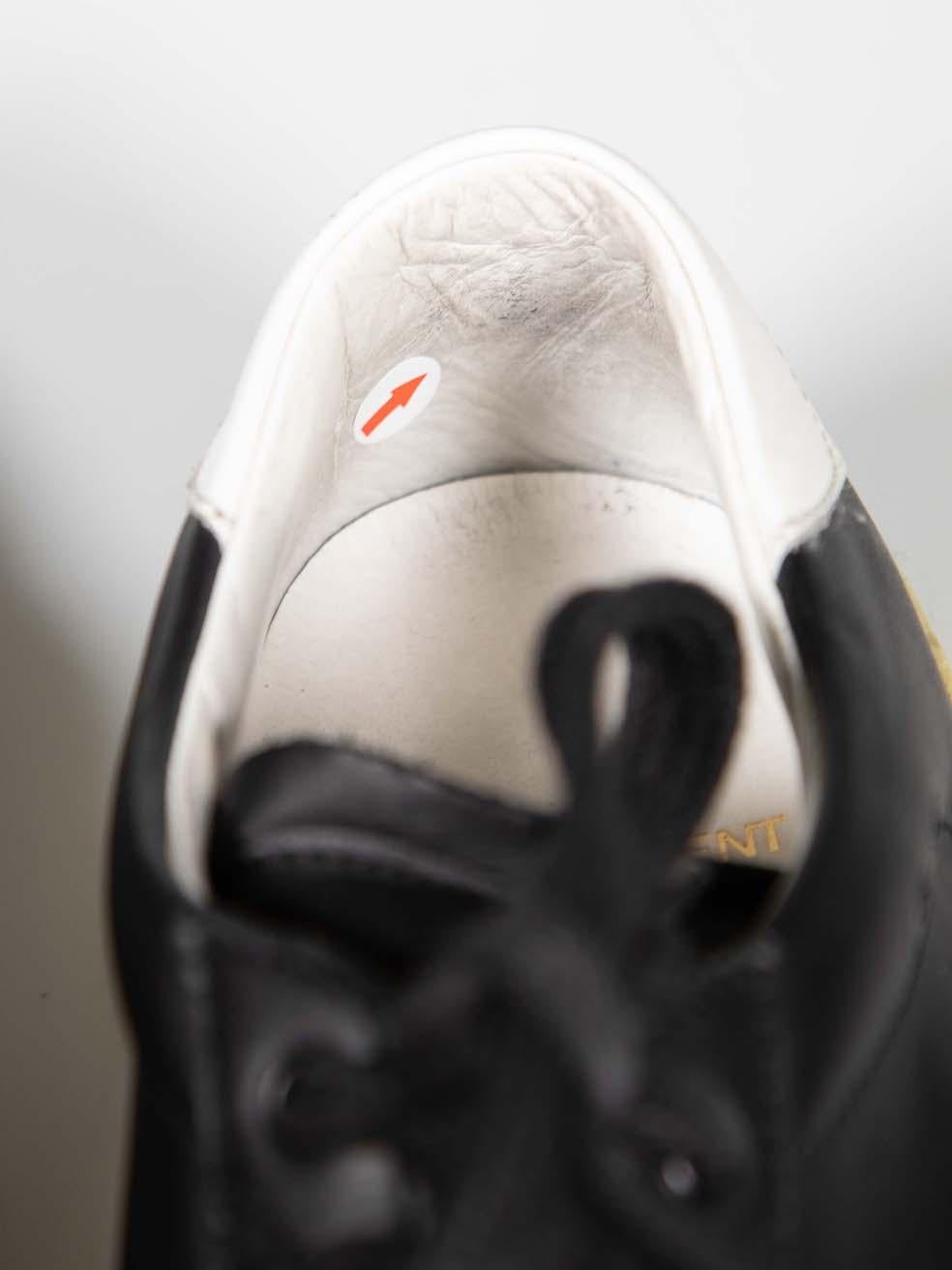 Saint Laurent Schwarze Leder-Turnschuhe mit niedrigem Oberteil Größe IT 35 im Angebot 5