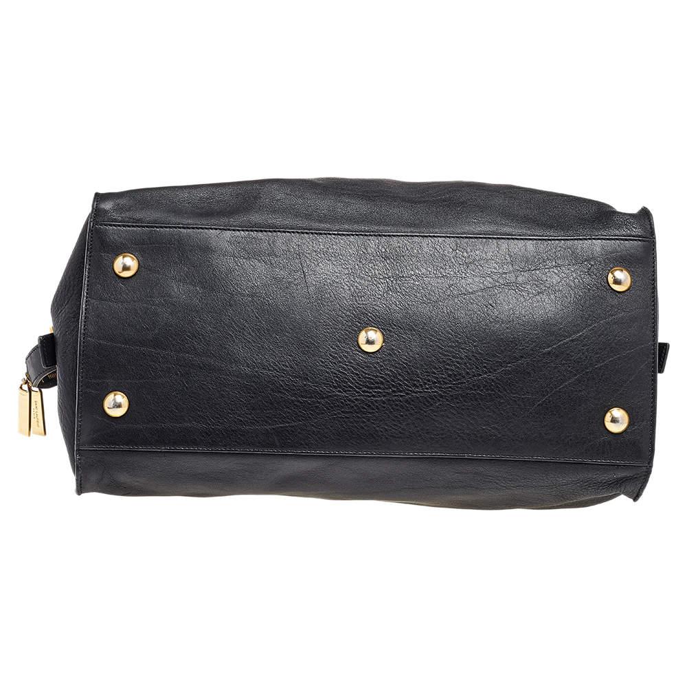 Saint Laurent Black Leather Medium Cabas Chyc Satchel 1