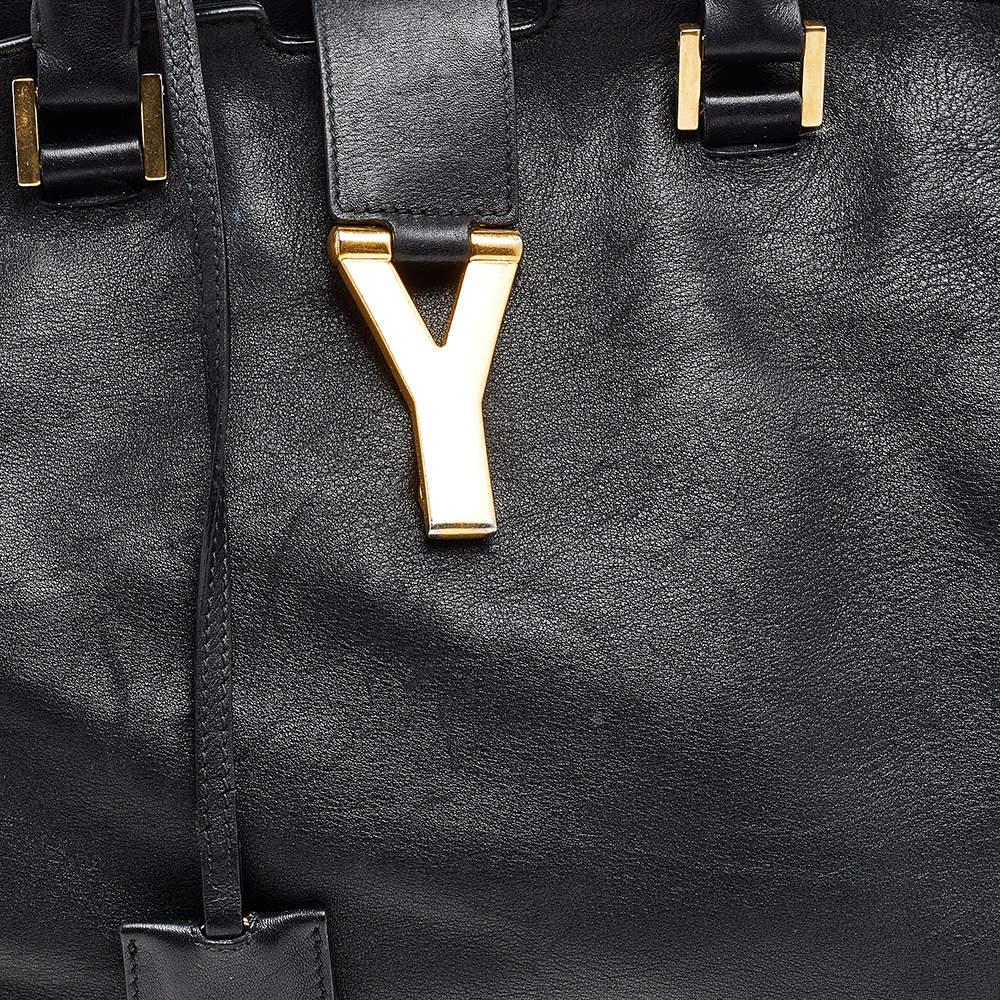 Saint Laurent Black Leather Medium Cabas Chyc Satchel 3