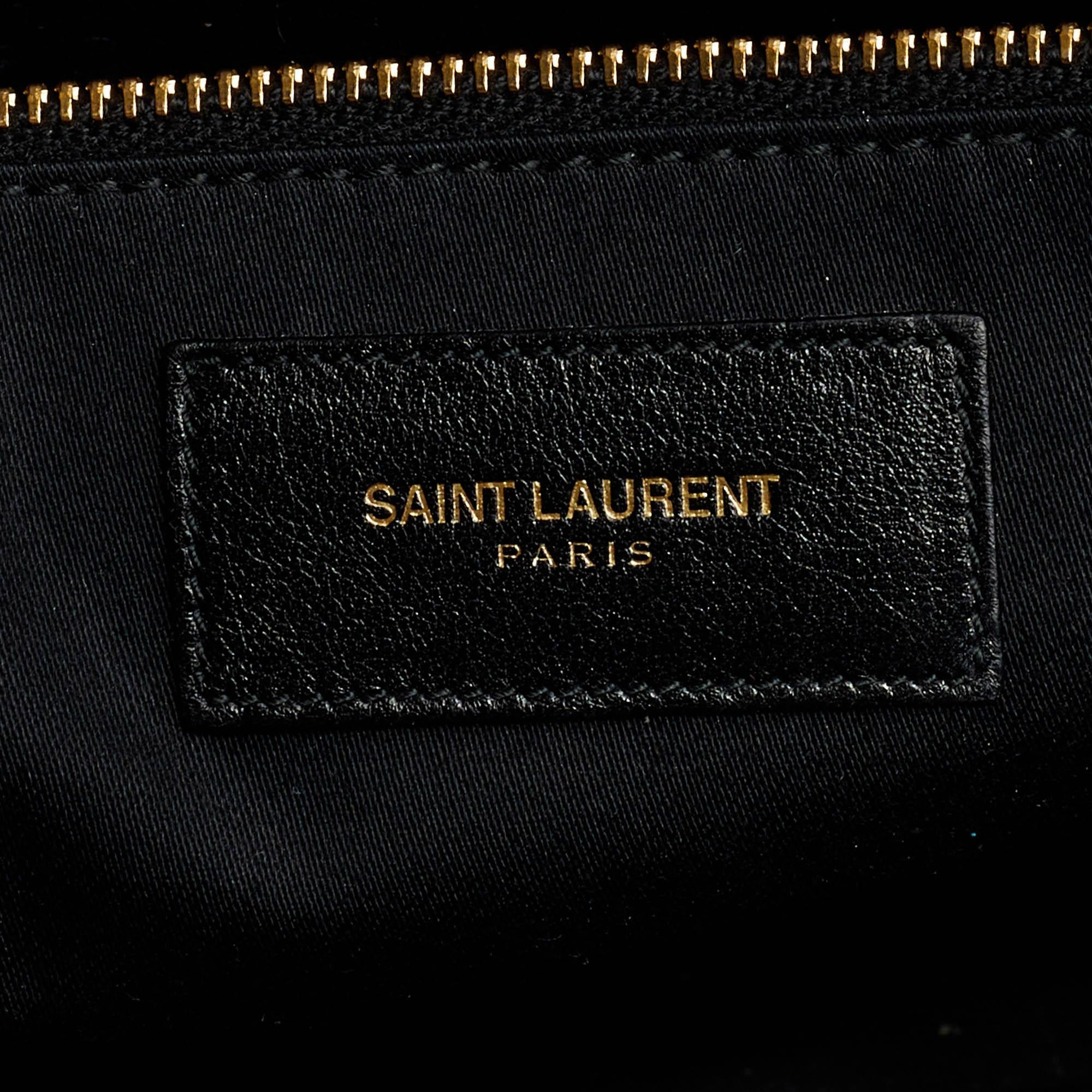 Saint Laurent Black Leather Medium Cabas Chyc Tote 6