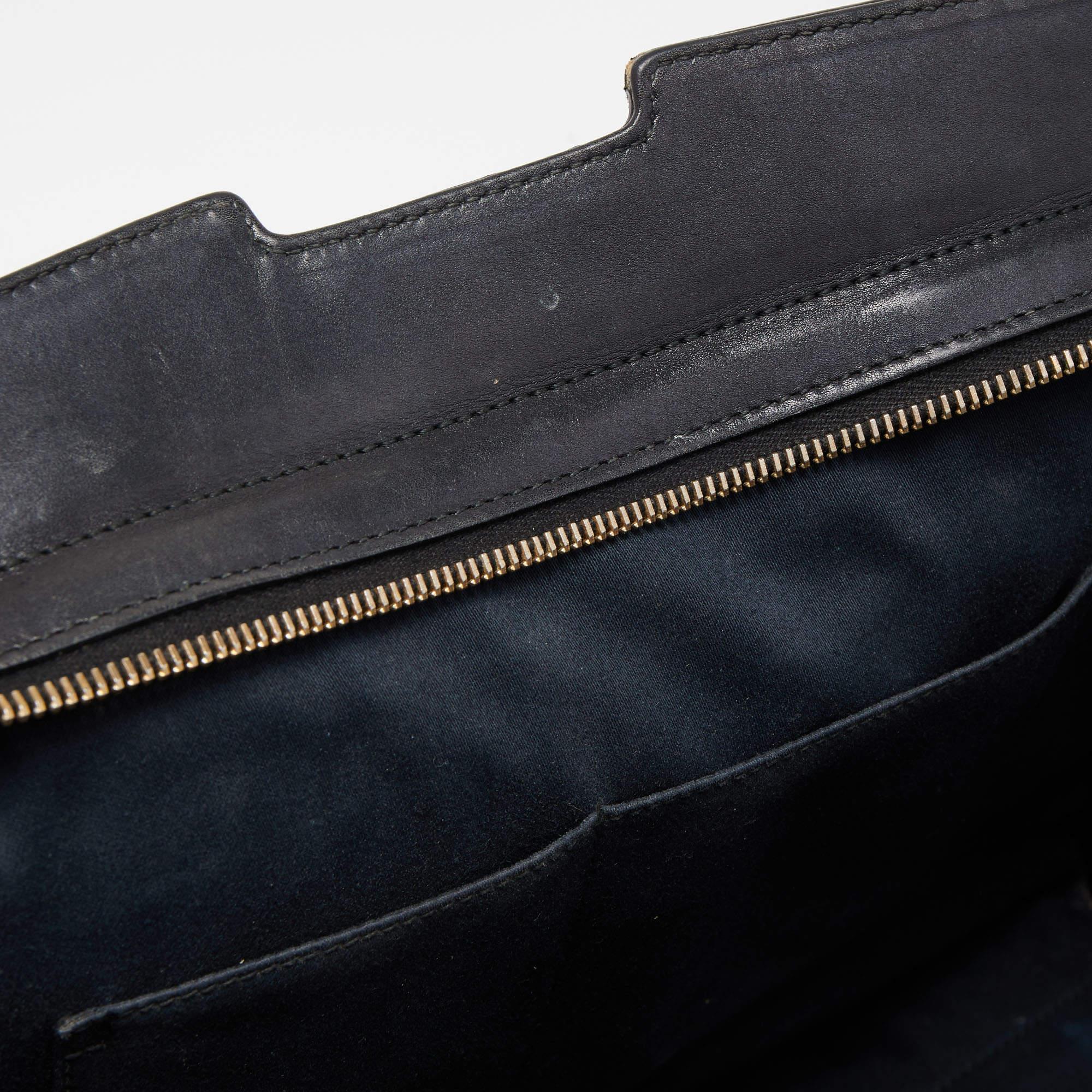 Saint Laurent Black Leather Medium Cabas Chyc Tote 13