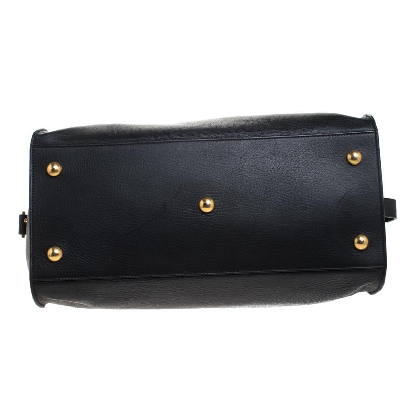 Saint Laurent Black Leather Medium Cabas Chyc Tote 1
