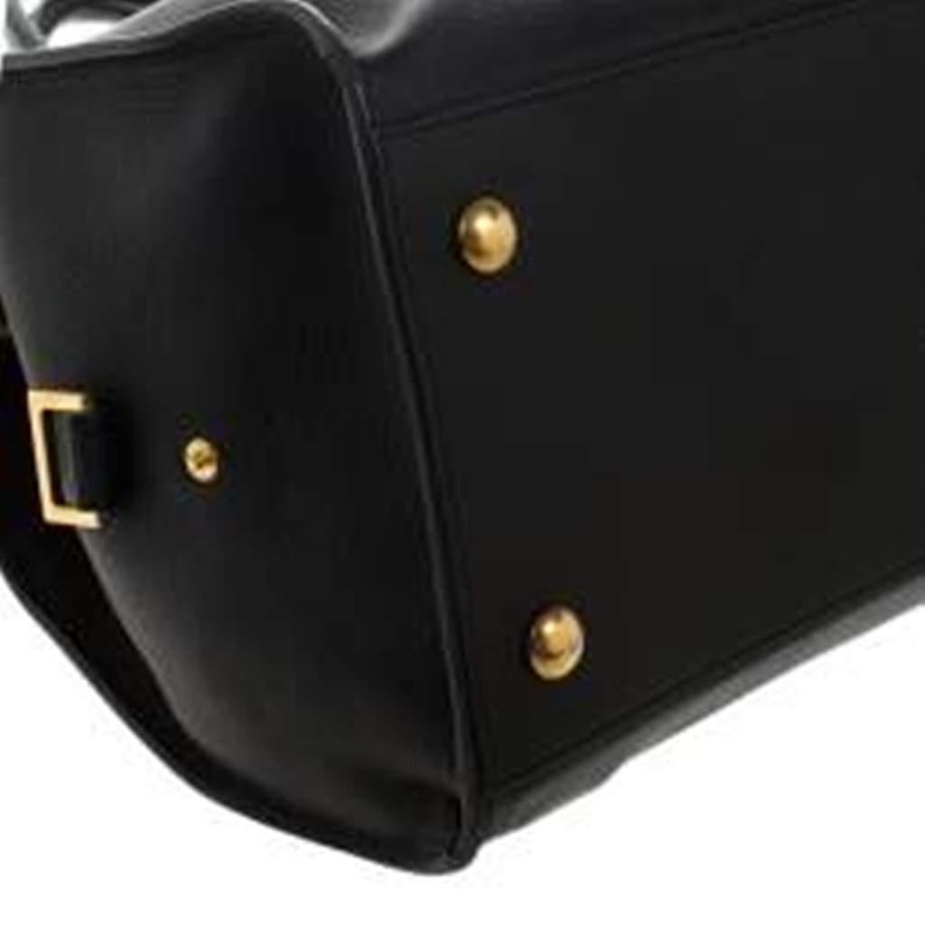 Saint Laurent Black Leather Medium Cabas Chyc Tote 1