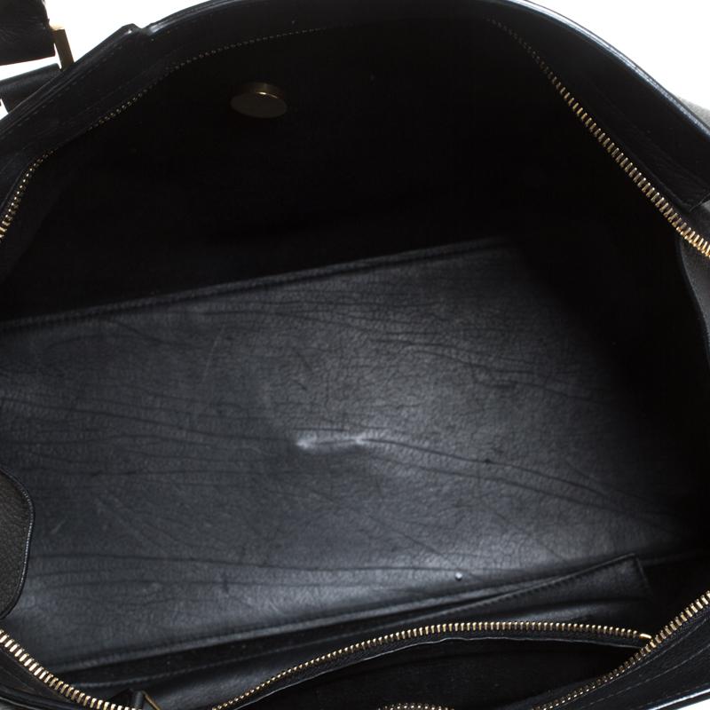 Saint Laurent Black Leather Medium Cabas Chyc Tote 3