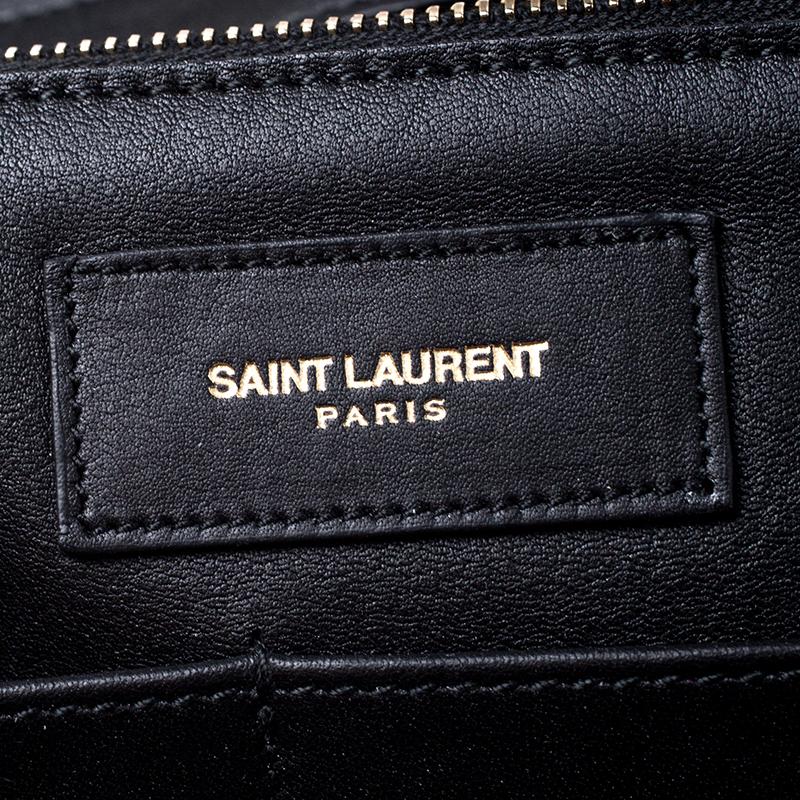 Saint Laurent Black Leather Medium Cabas Chyc Tote 2