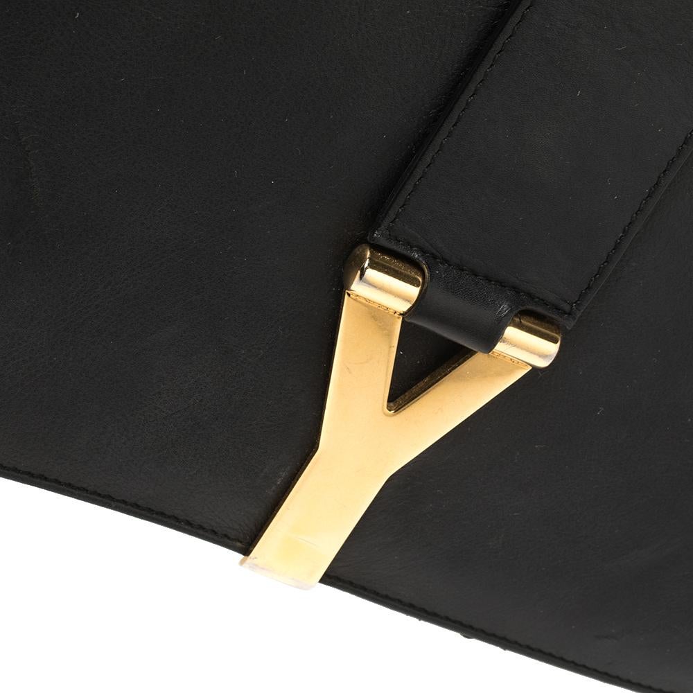 Saint Laurent Black Leather Medium Chyc Flap Bag 6
