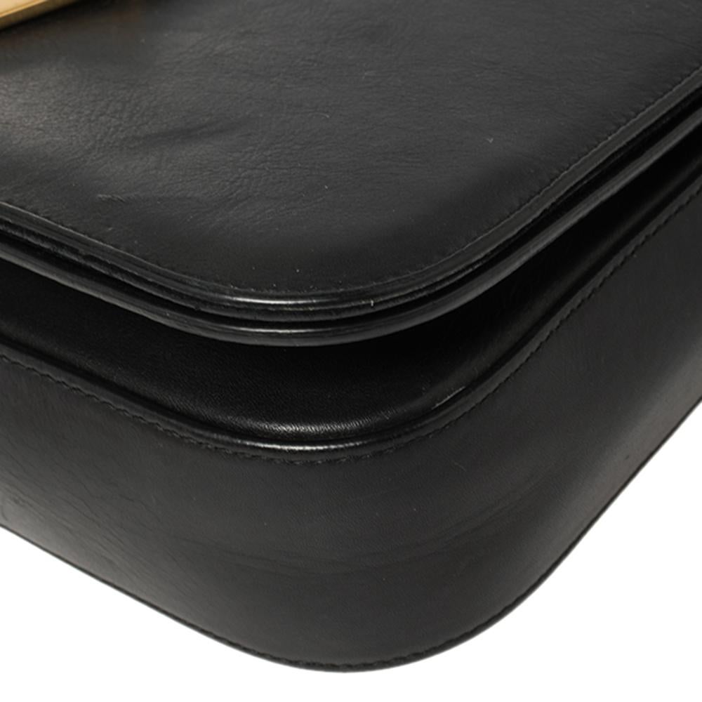 Saint Laurent Black Leather Medium Chyc Flap Bag 6