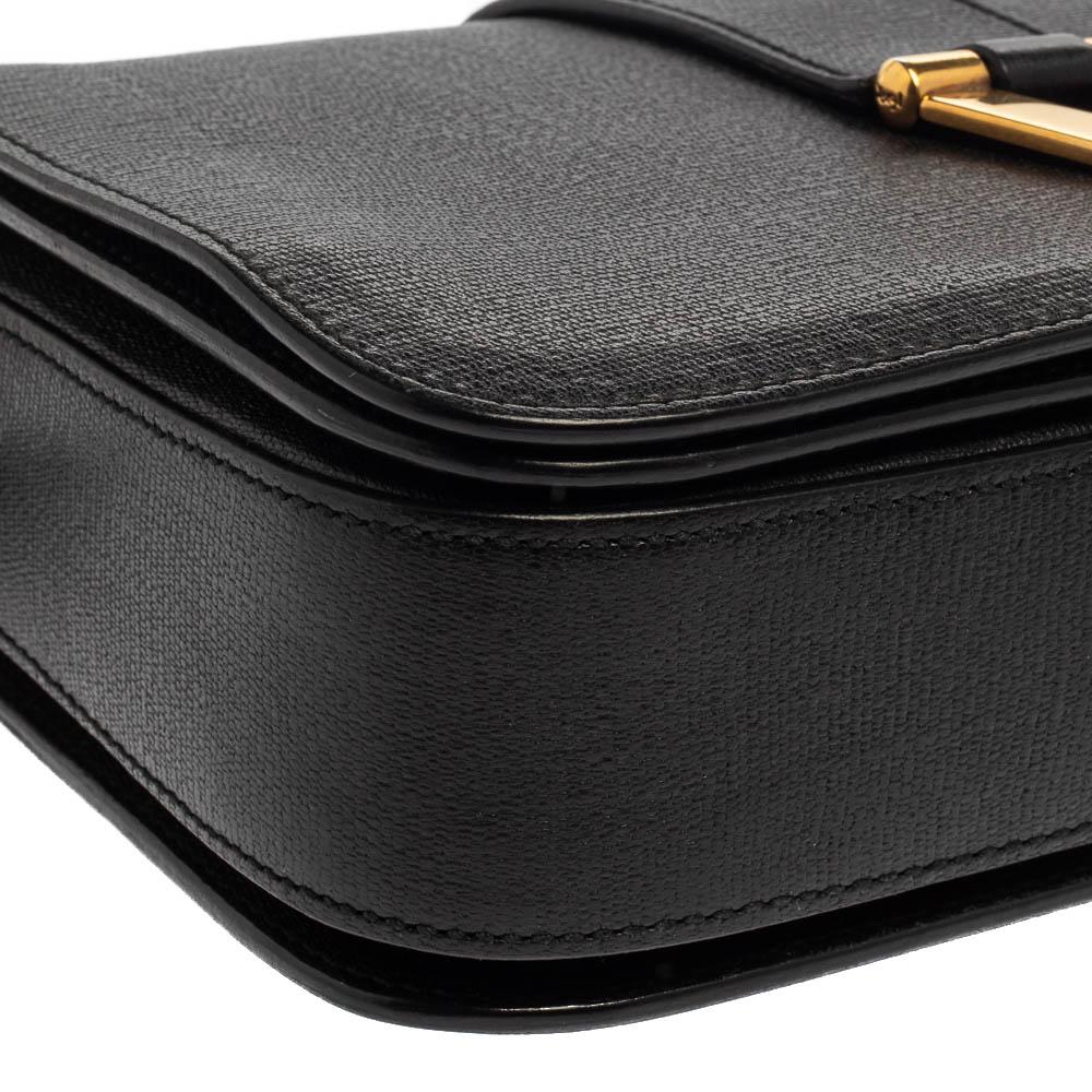 Saint Laurent Black Leather Medium Chyc Flap Bag 3