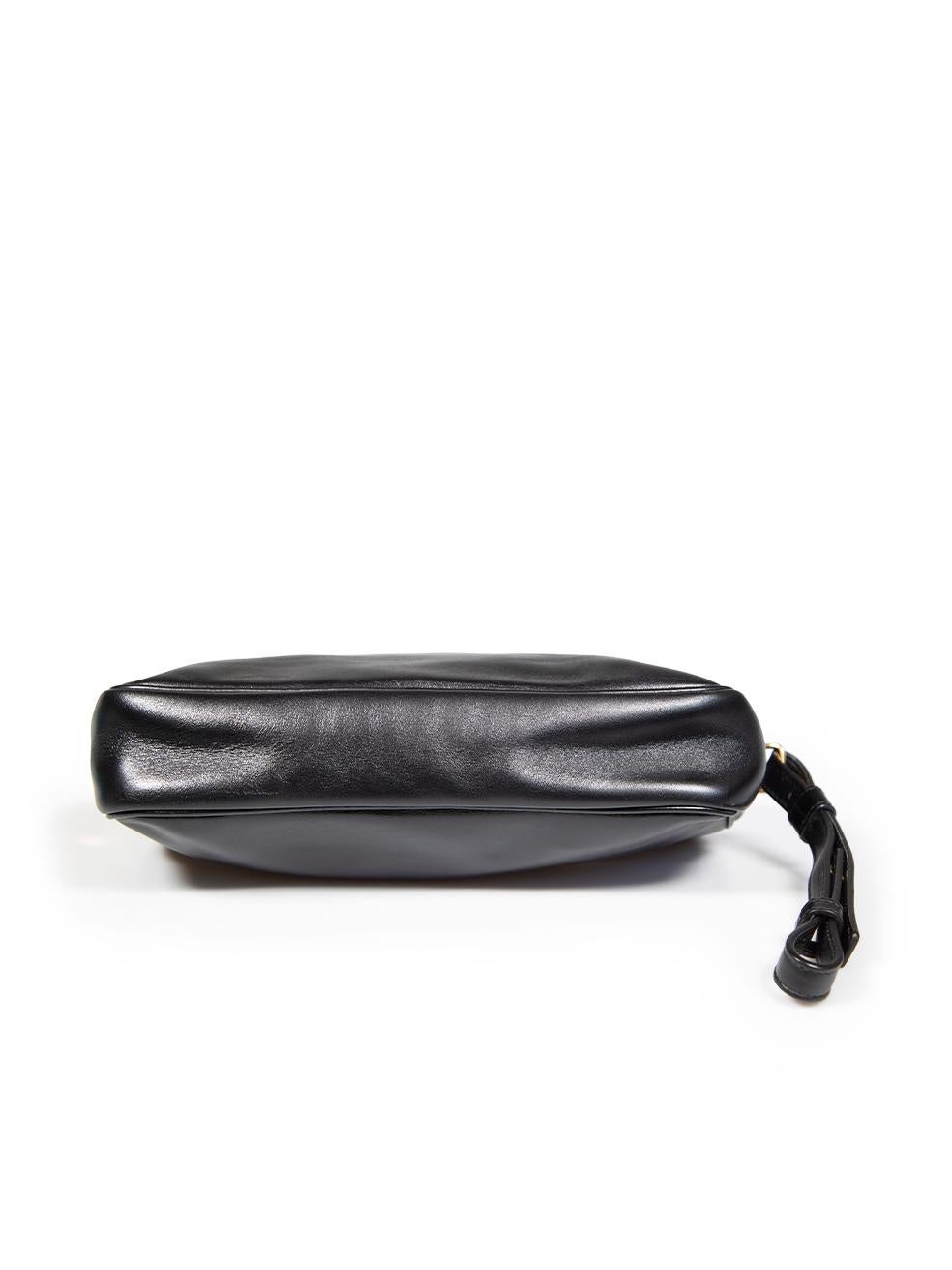 Women's Saint Laurent Black Leather Medium Clutch Bag For Sale
