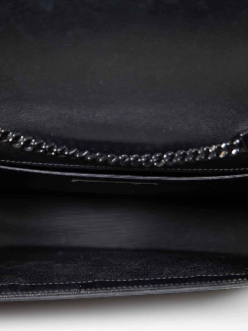 Saint Laurent Black Leather Medium Kate Grain de Poudre Embossed Shoulder Bag 2
