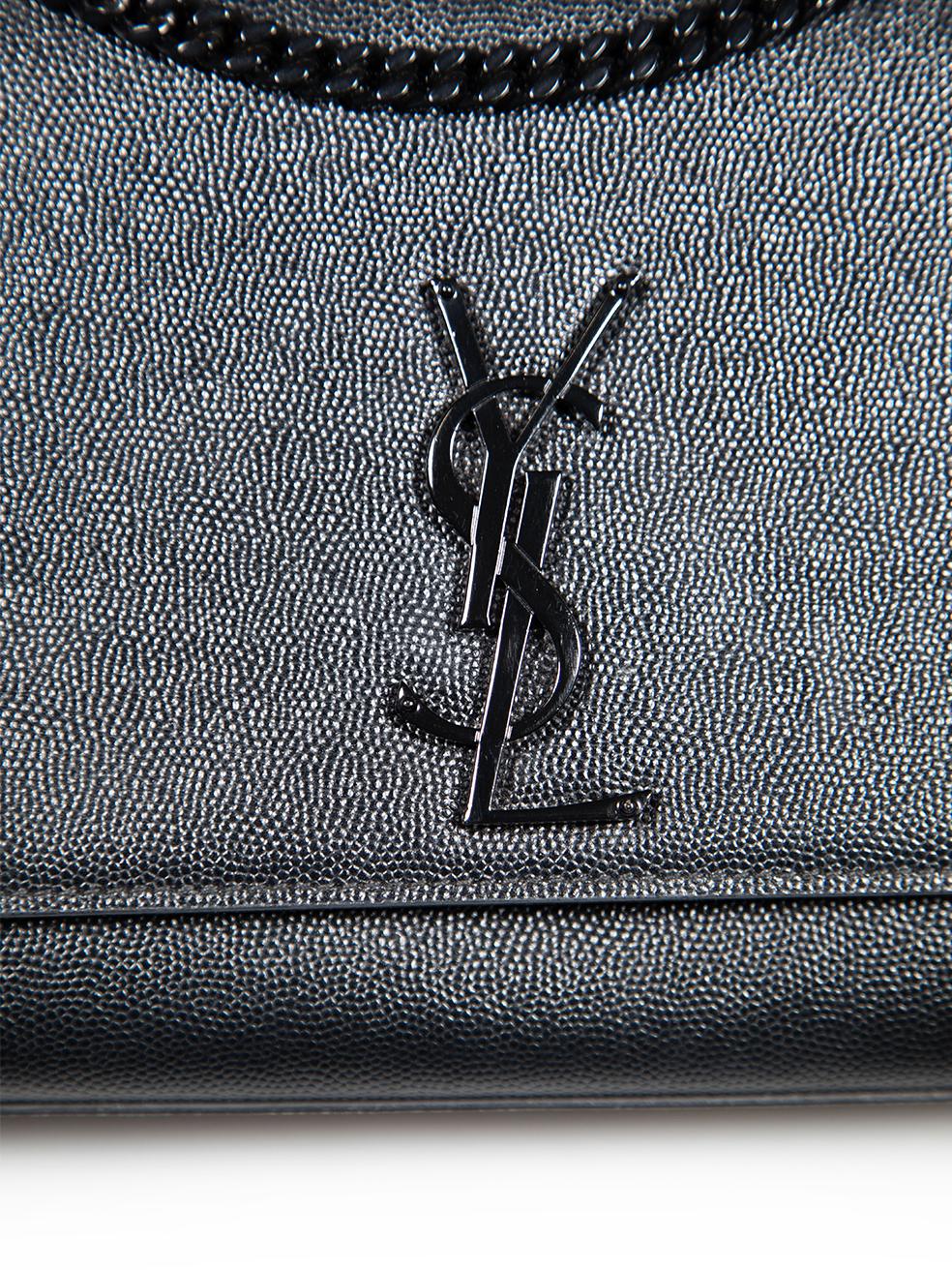 Saint Laurent Black Leather Medium Kate Grain de Poudre Embossed Shoulder Bag 4