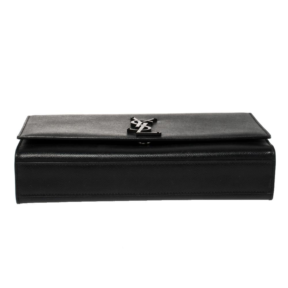 Saint Laurent Black Leather Medium Kate Shoulder Bag 1
