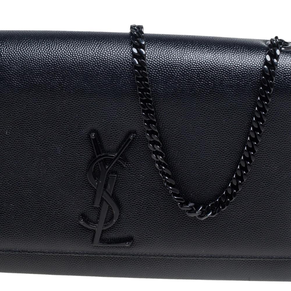 Saint Laurent Black Leather Medium Kate Shoulder Bag 5