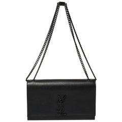 Saint Laurent Black Leather Medium Kate Shoulder Bag