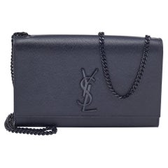 Saint Laurent Black Leather Medium Kate Shoulder Bag